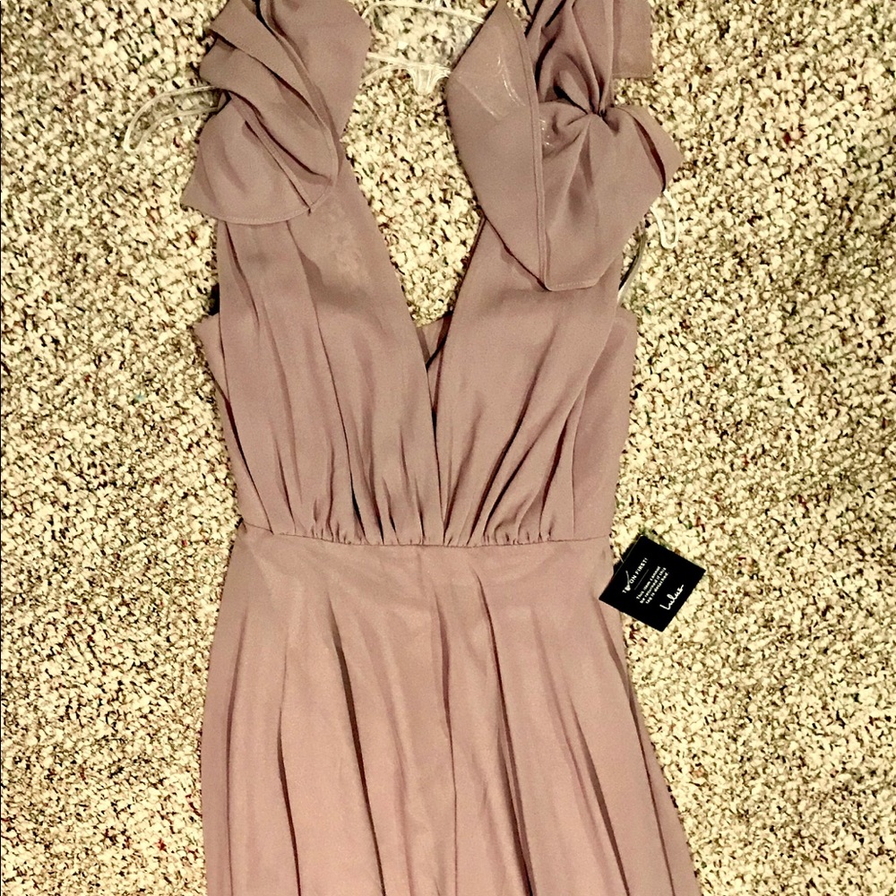 Layered Cascading Flutter Taupe Princess Maxi